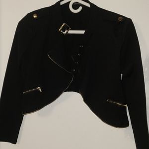 Shinestar Black Cropped Jacket